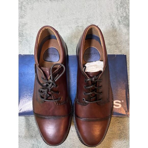 Dockers Gordon Cordovan Brown Leather Cap Toe Oxford Men\'s Dress Shoes 9.5 M main image 5